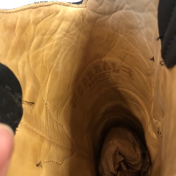 Corral Boots Black and Silver Star Leather Cowgirl Boots | Size 6 1/2 M - Picture 5 of 7